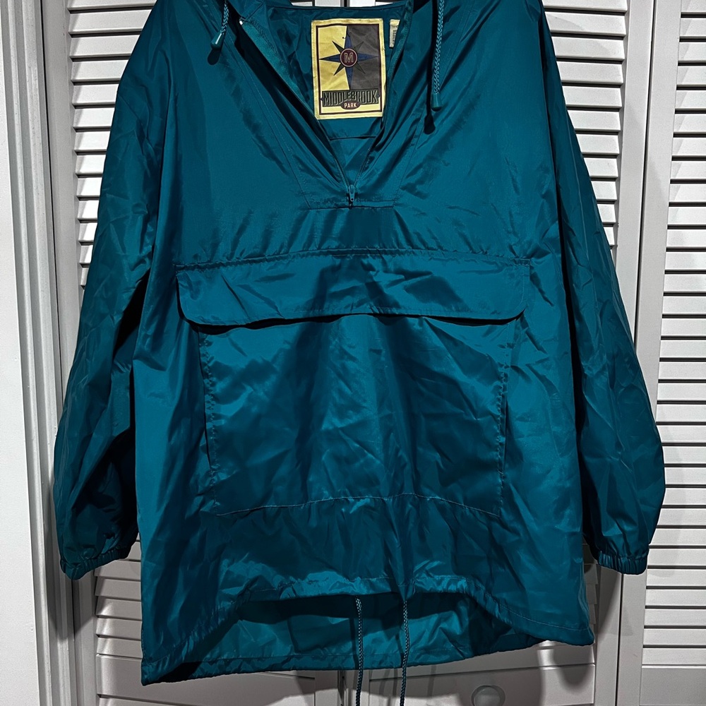 Vintage Teal Windbreaker Jacket